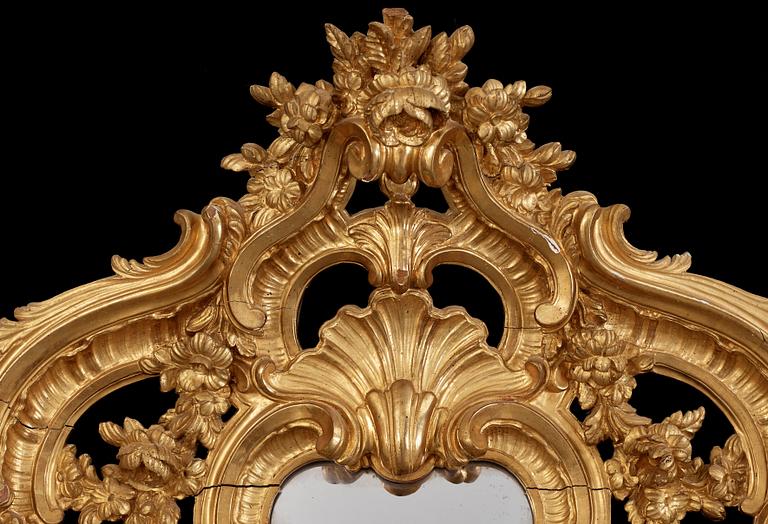 SPEGEL. Stockholmsarbete, 1700-talets andra hälft. Rokoko.