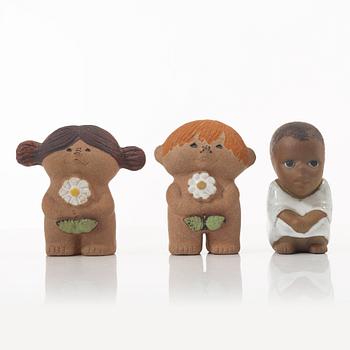 Lisa Larson, three stoneware figurines, Gustavsberg.