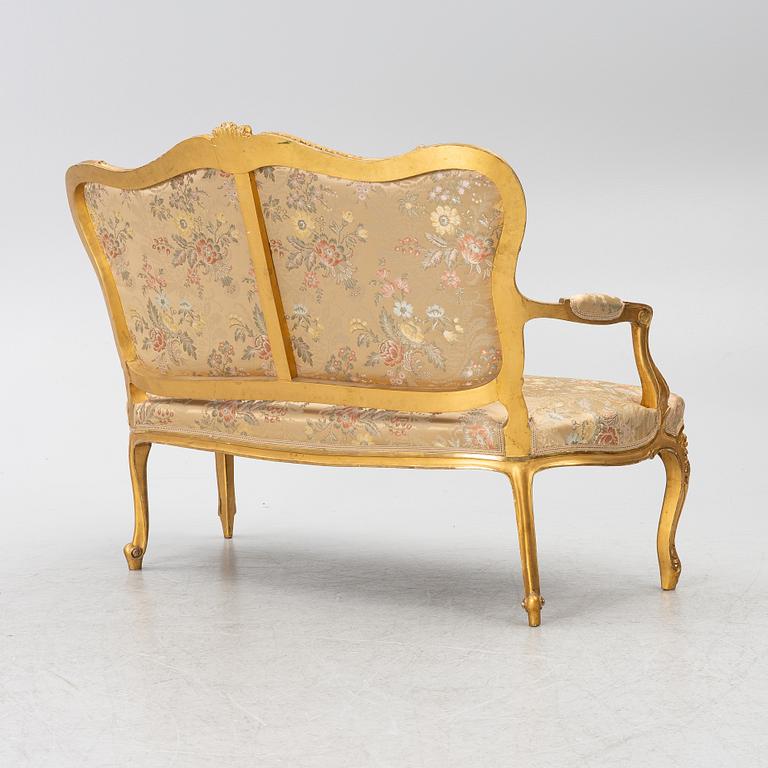 Soffa, rokokostil, 1900-talets första hälft.
