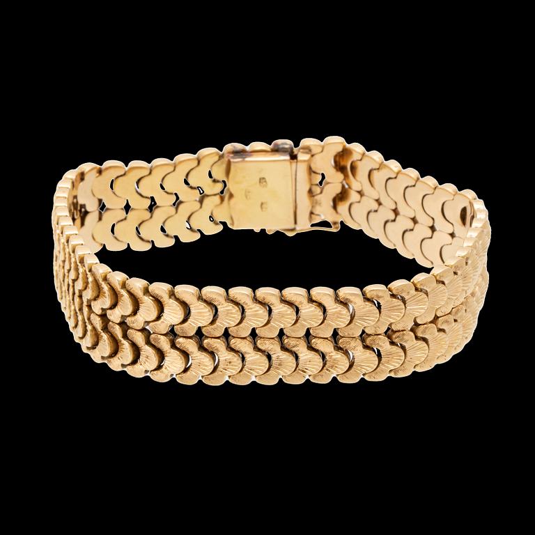 Armband 18K guld Vicenza Italien troligen 1900-talets första hälft.