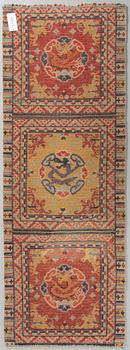 Gallery carpet, Baotou/Xinjiang, China, late Qing dynasty.