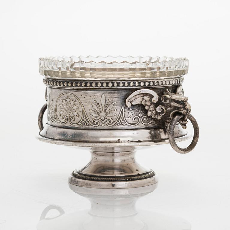 A Norblin & Co silver-plated caviar bowl, Warsaw 1860s-70s.