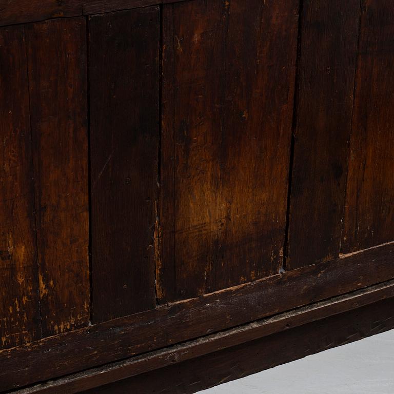 A second half of the 20th century oak bed.