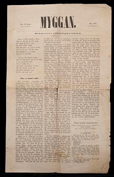 TIDNINGAR, 8 st, Hufvudstadsbladet, Helsingfors Tidningar m.fl. Helsingfors 1829-1881.