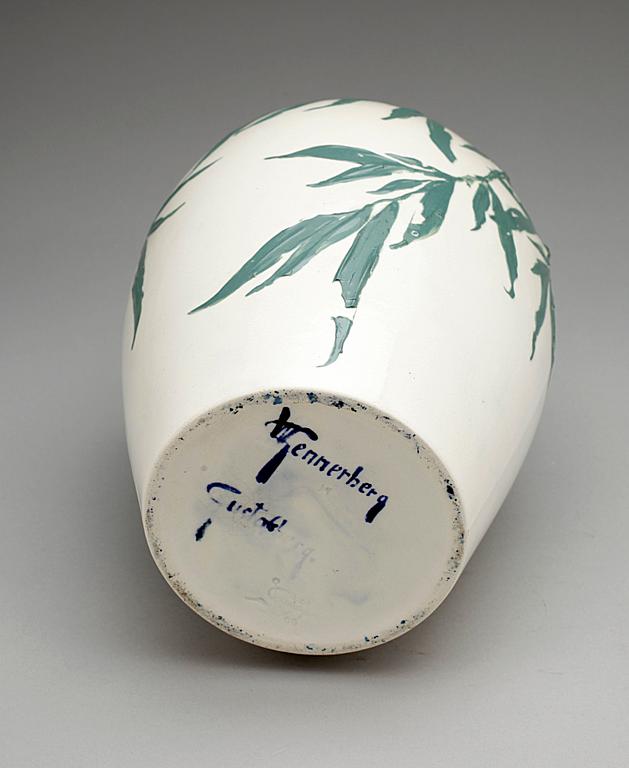 VAS, flintgods, Gunnar Wennerberg, Gustafsberg, omkring 1900, sign undertill.