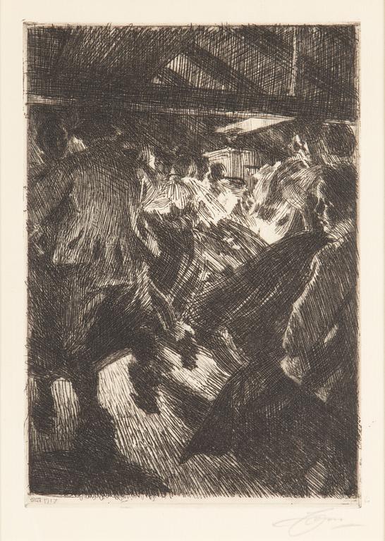 ANDERS ZORN, etching, 1917, signed with pencil.