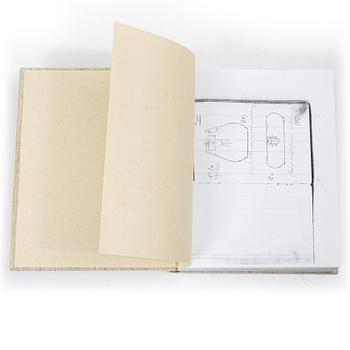 Book, hardback. With copied pages of Hilma Persson Hjelm’s models.