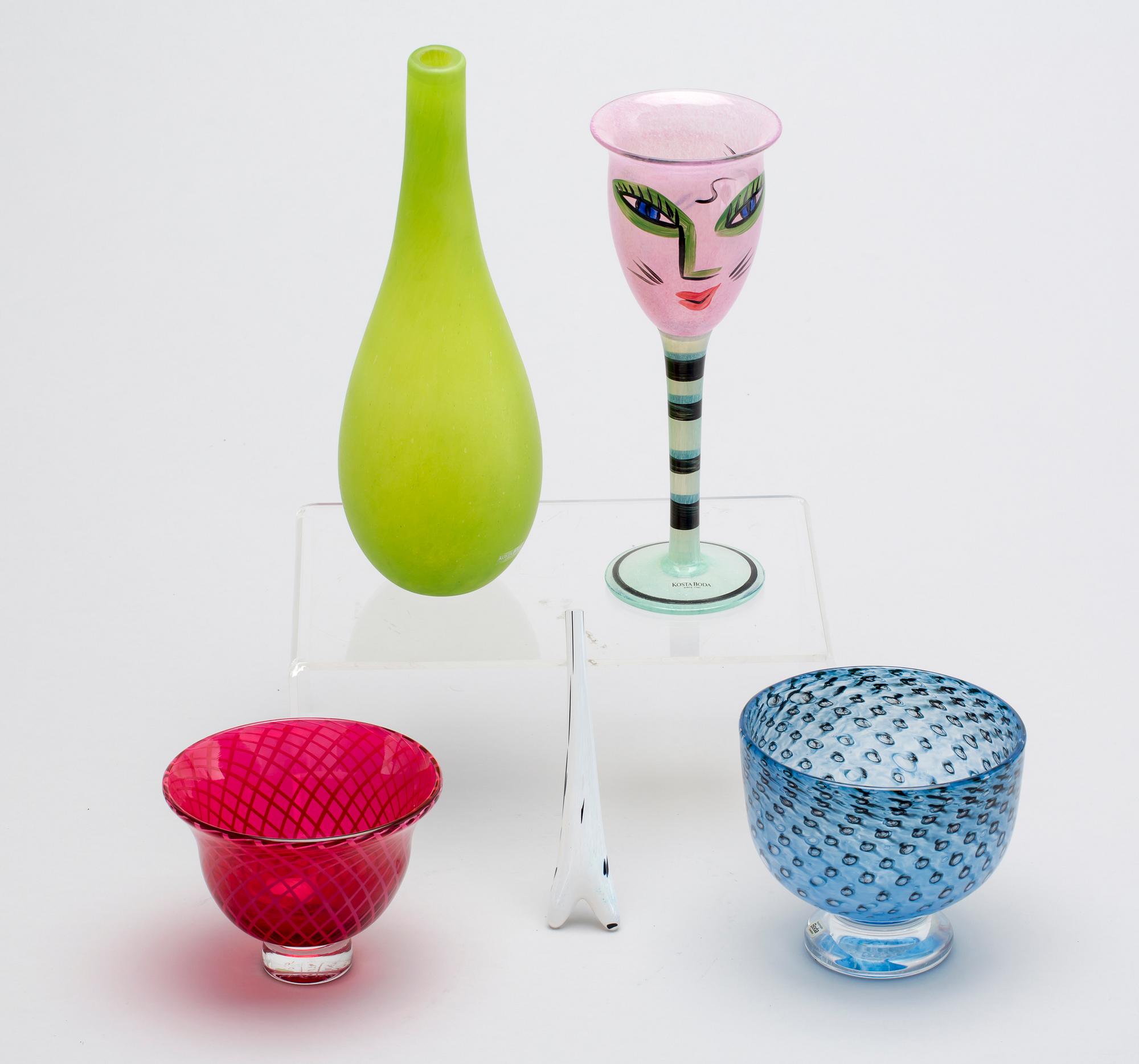 PARTI GLAS, Ulrica Hydman-Vallien, Vicke Lindstrand, Gunnel Sahlén och Bertil Vallin. 1900-talets andra hälft.