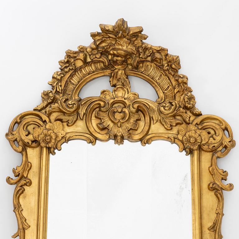 Mirror, Rococo style, second half of the 19th century.