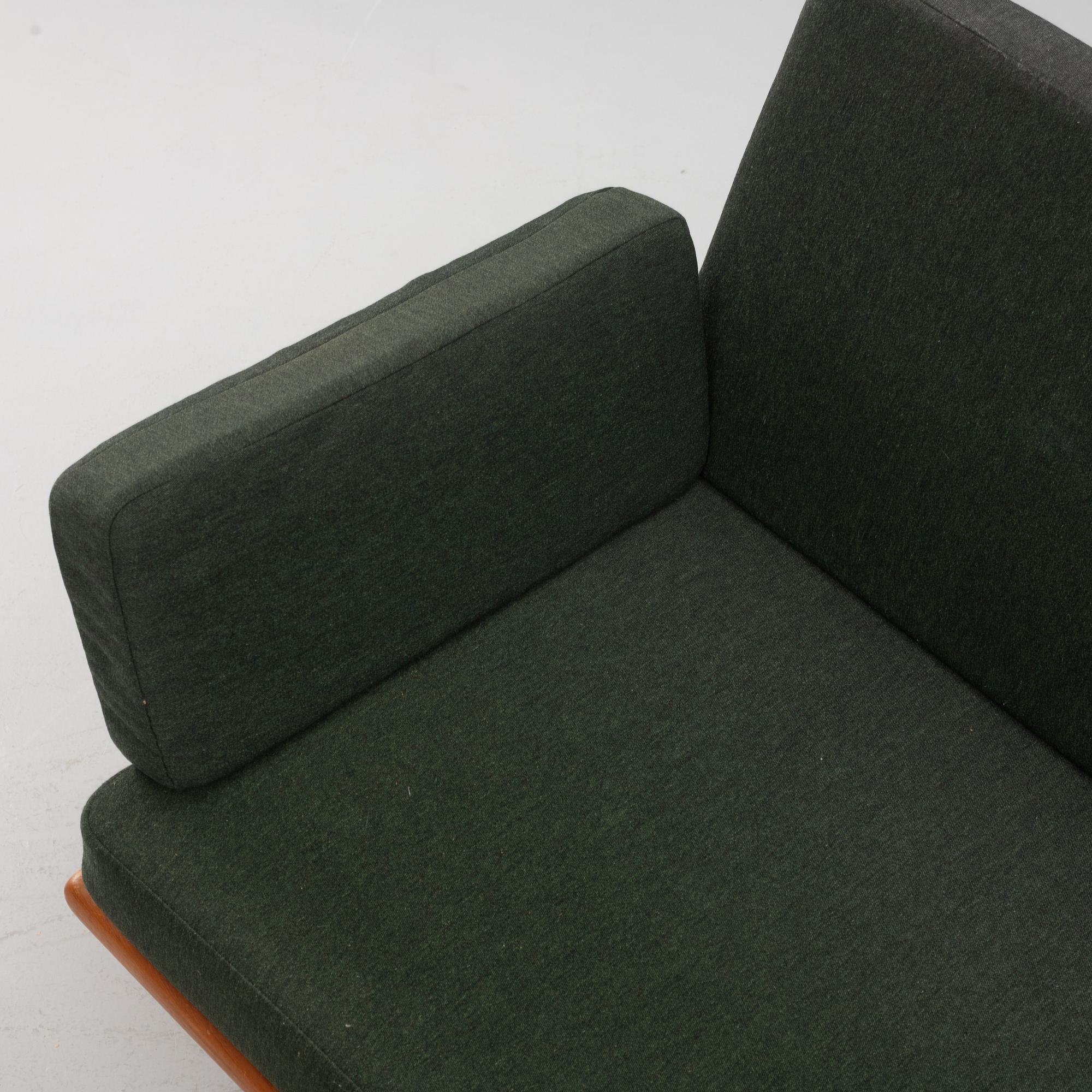 Peter Hvidt & Orla Mølgaard  Nielsen, a "Minerva" group with two sofas and a table, France & Son, Denmark, 1960's.