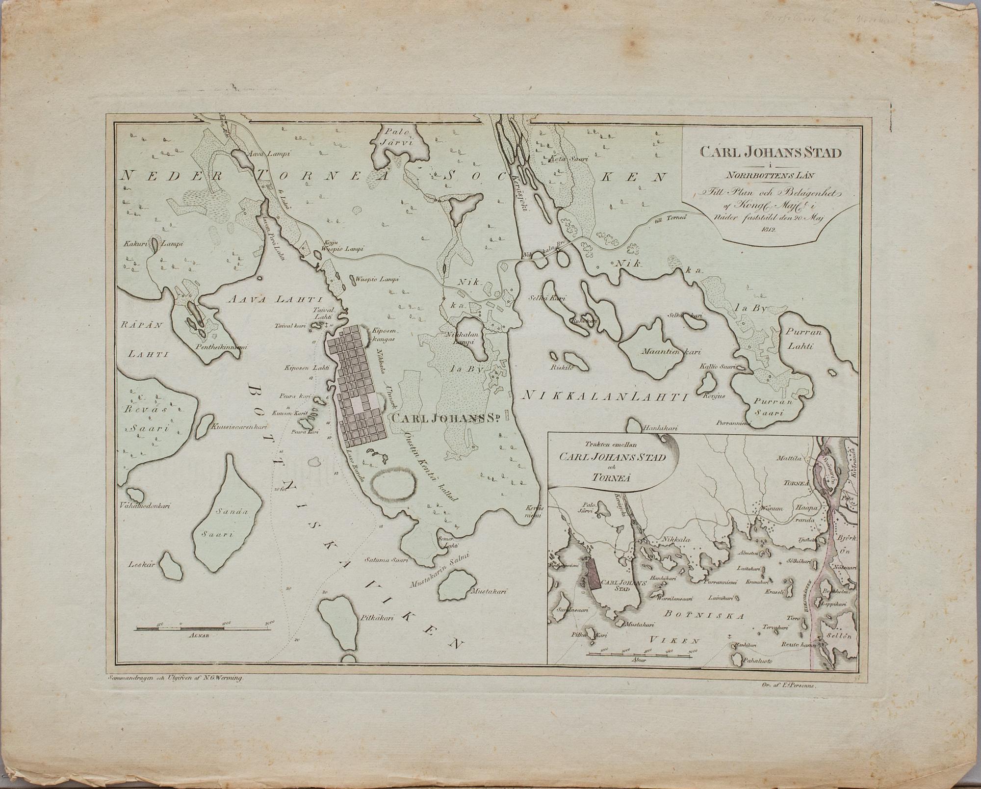 KARTOR, 46 st, N.G Werming, 1800-tal.