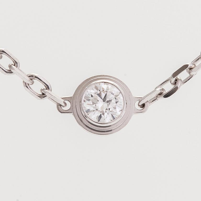 Cartier, armband, "d'Amour", 18K vitguld med en diamant, ca 0.06 ct.