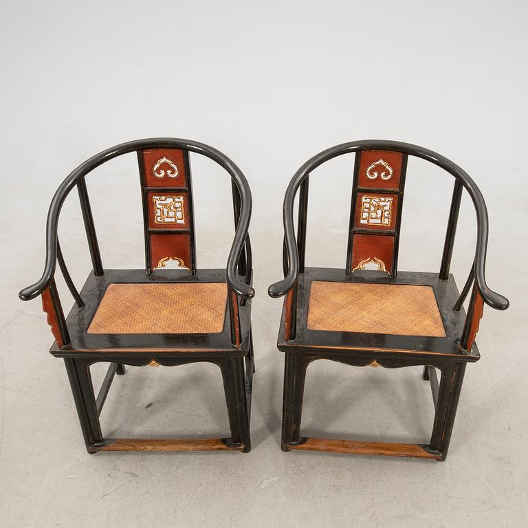 Armchairs, a pair, China, 20th century.