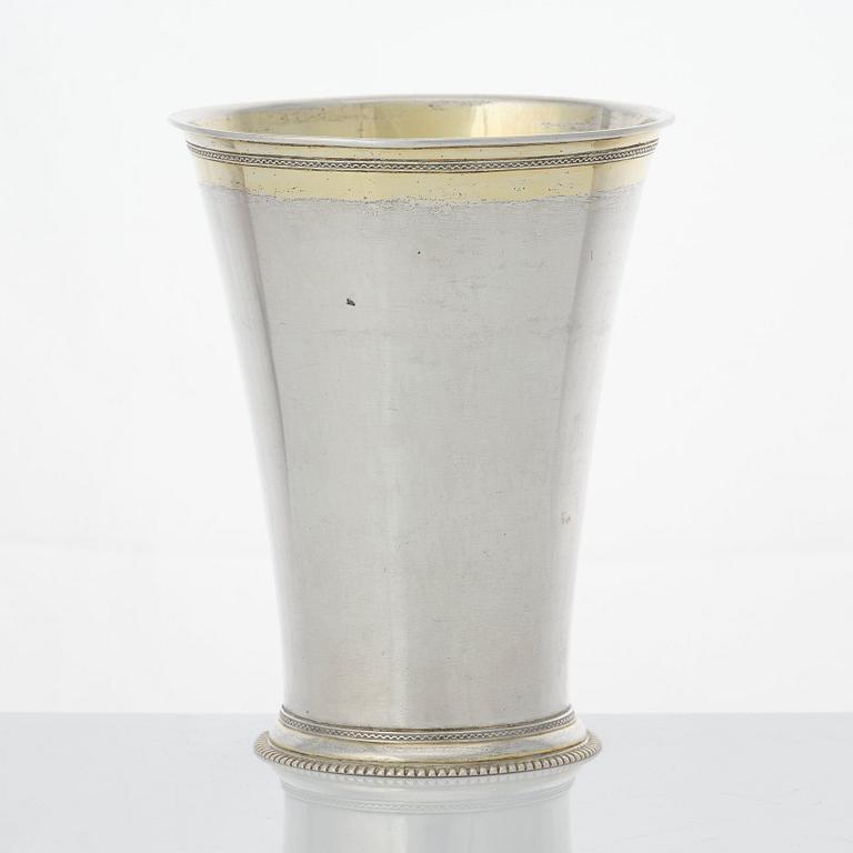 Petter Wirgman, bägare, silver, (verksam i Göteborg 1733-1739).