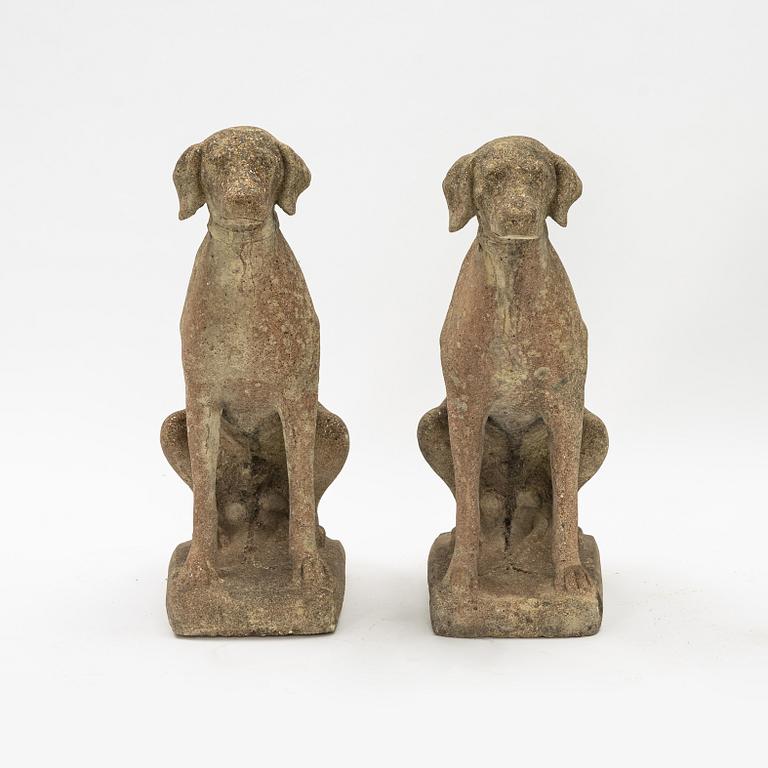 Garden sculptures, a pair, 20th century.