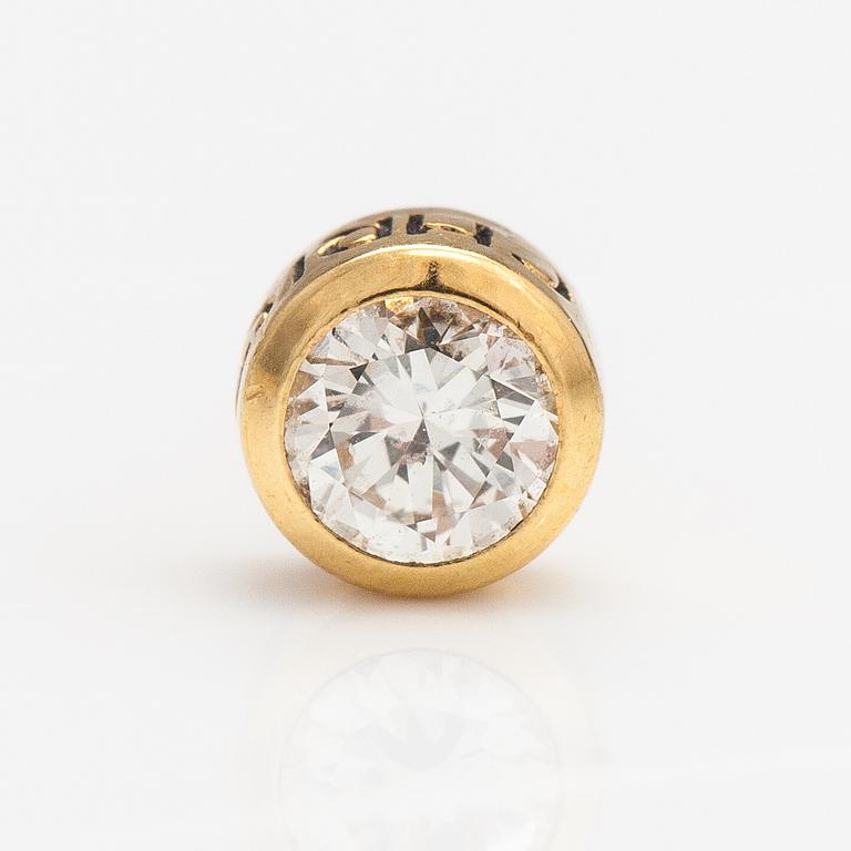 Korvakoru, 1 kpl, 18K kultaa, timantti n. 0.17 ct. Christ, Saksa.