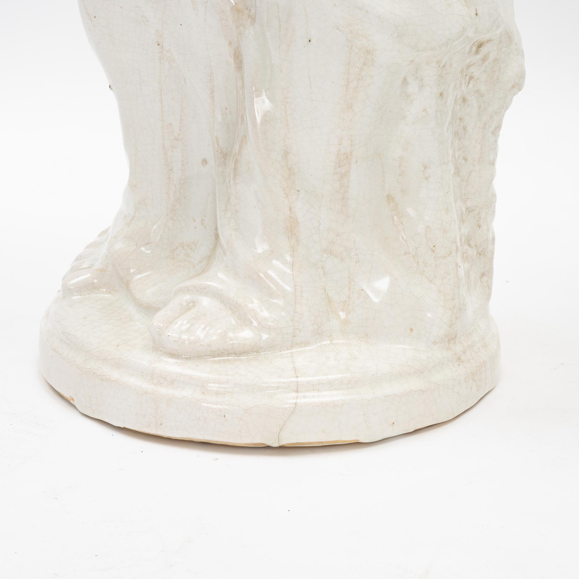 A pair of ceramic sculptures, late 20th Century.
