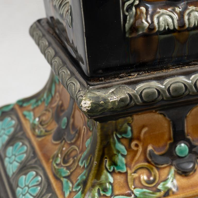A ceramic pedestal, Rörstrand, circa 1900.