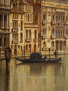 Ludwig Hermann van Hoom, Canal, Venice.