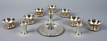 PARTI SILVER, 18 delar, 1900-tal. Vikt 510 g.