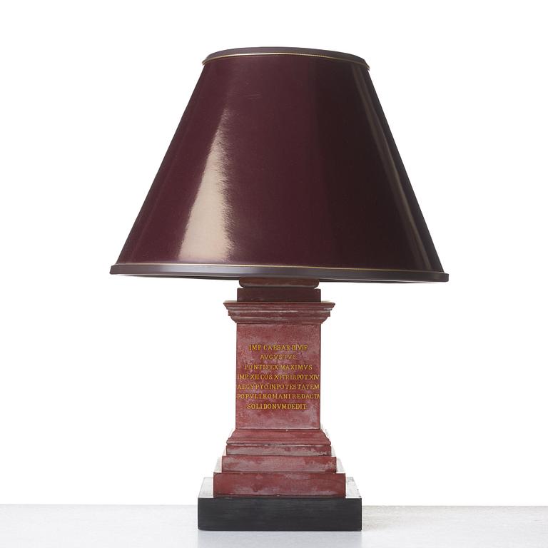 A 20th century table lamp.