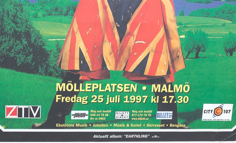 A DAVID BOWIE CONCERT POSTER, Malmö, 1997.
