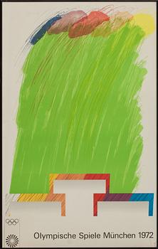 AFFISCHER, 4 st, "Olympische Spiele 1972", bl a David Hockney.