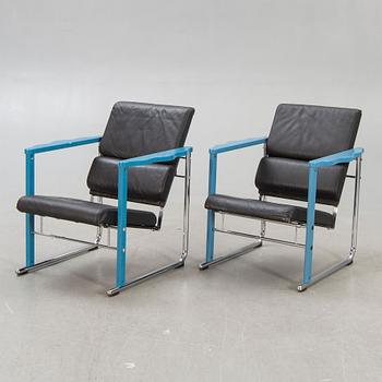 Yrjö Kukkapuro a pair of Experiment armchairs for Avarte 1980s.
