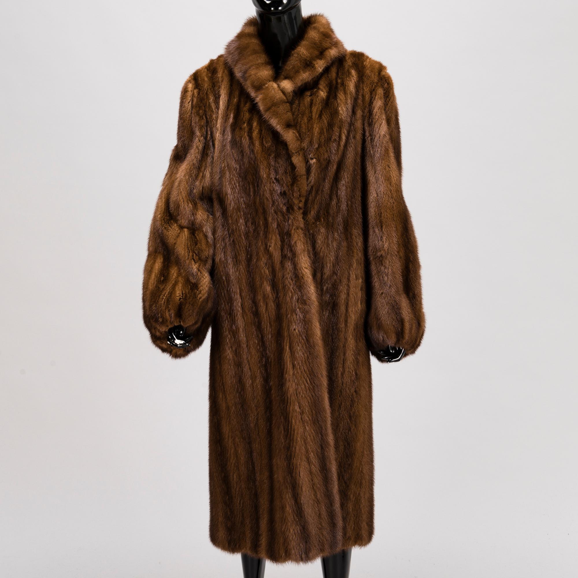 A SAGA MINK FUR COAT.