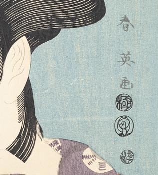Five woodblock prints from a publication by "Tokyo Bijutsu Kankokai" (Tokyo Art Publishing Association" early 1900s.