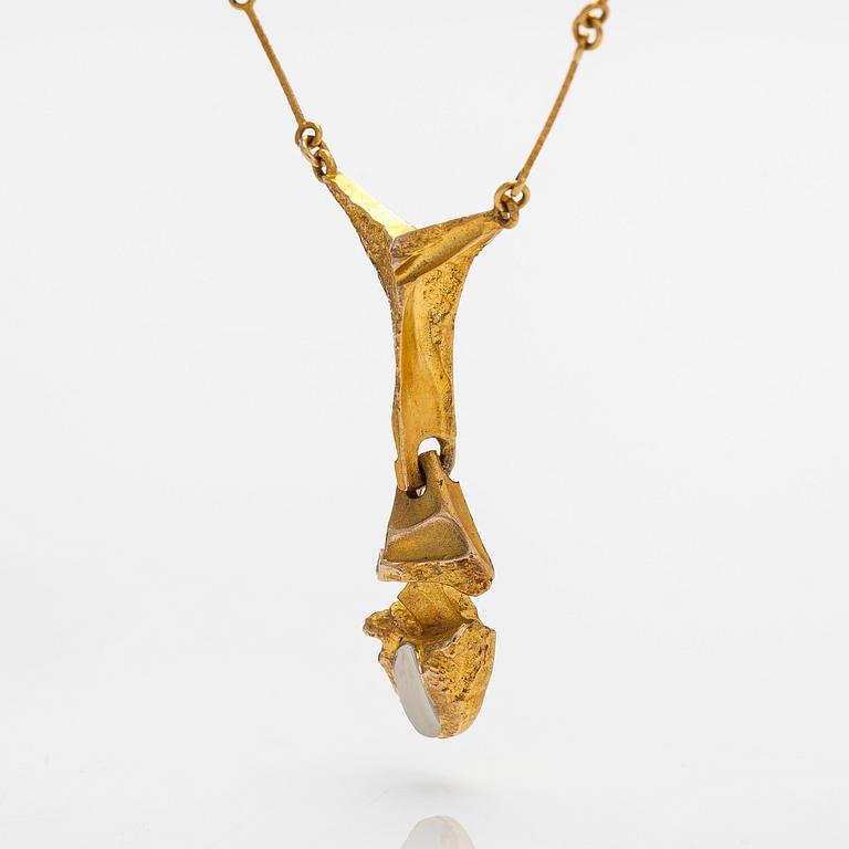 Björn Weckström, halsband "Kaira", 14K guld, platina. Lapponia 1978.