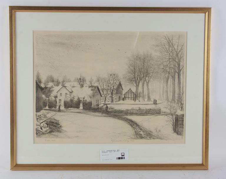 JOHANSSON-THOR, EMIL. Litografi, sign o dat 1937.