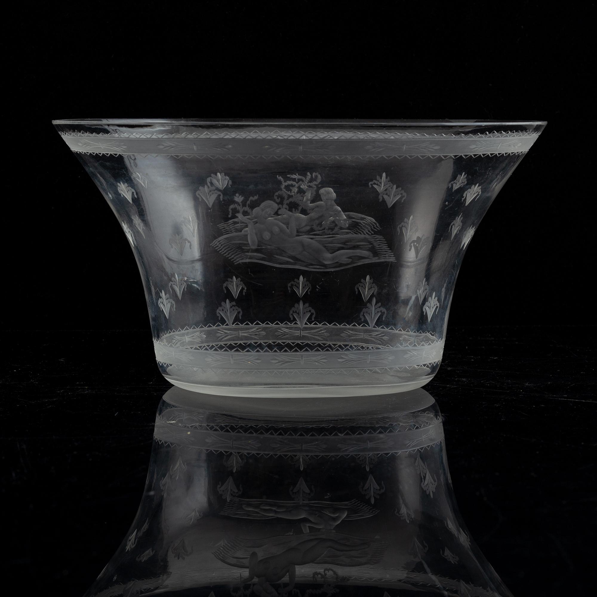 Edward Hald, skål, Orrefors 1928, modell 149.