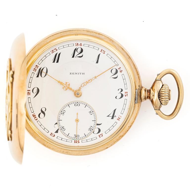 Zenith, hunter-case pocket watch, 52 mm.