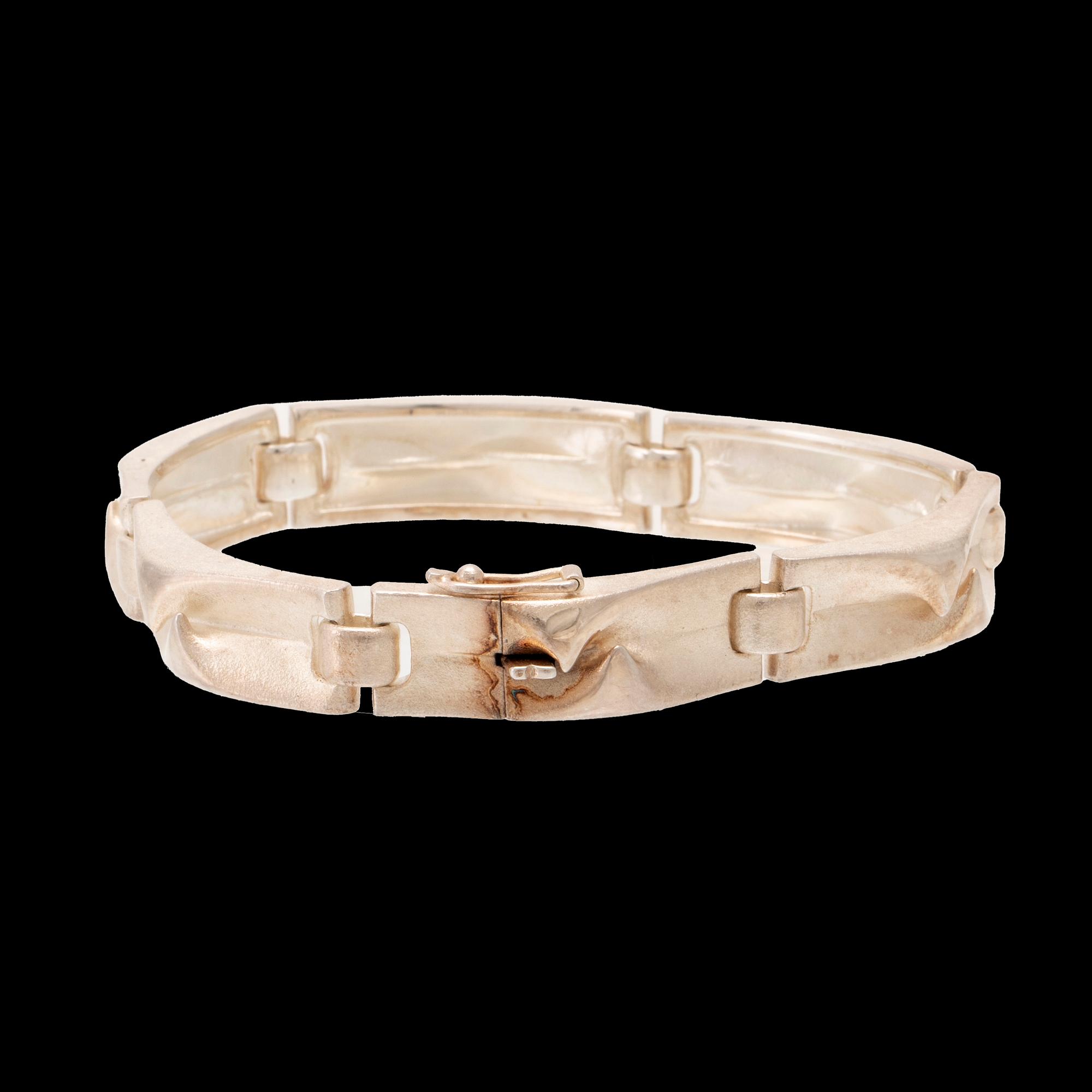 Björn Weckström, bracelet "Crisium" silver, Lapponia 1978.