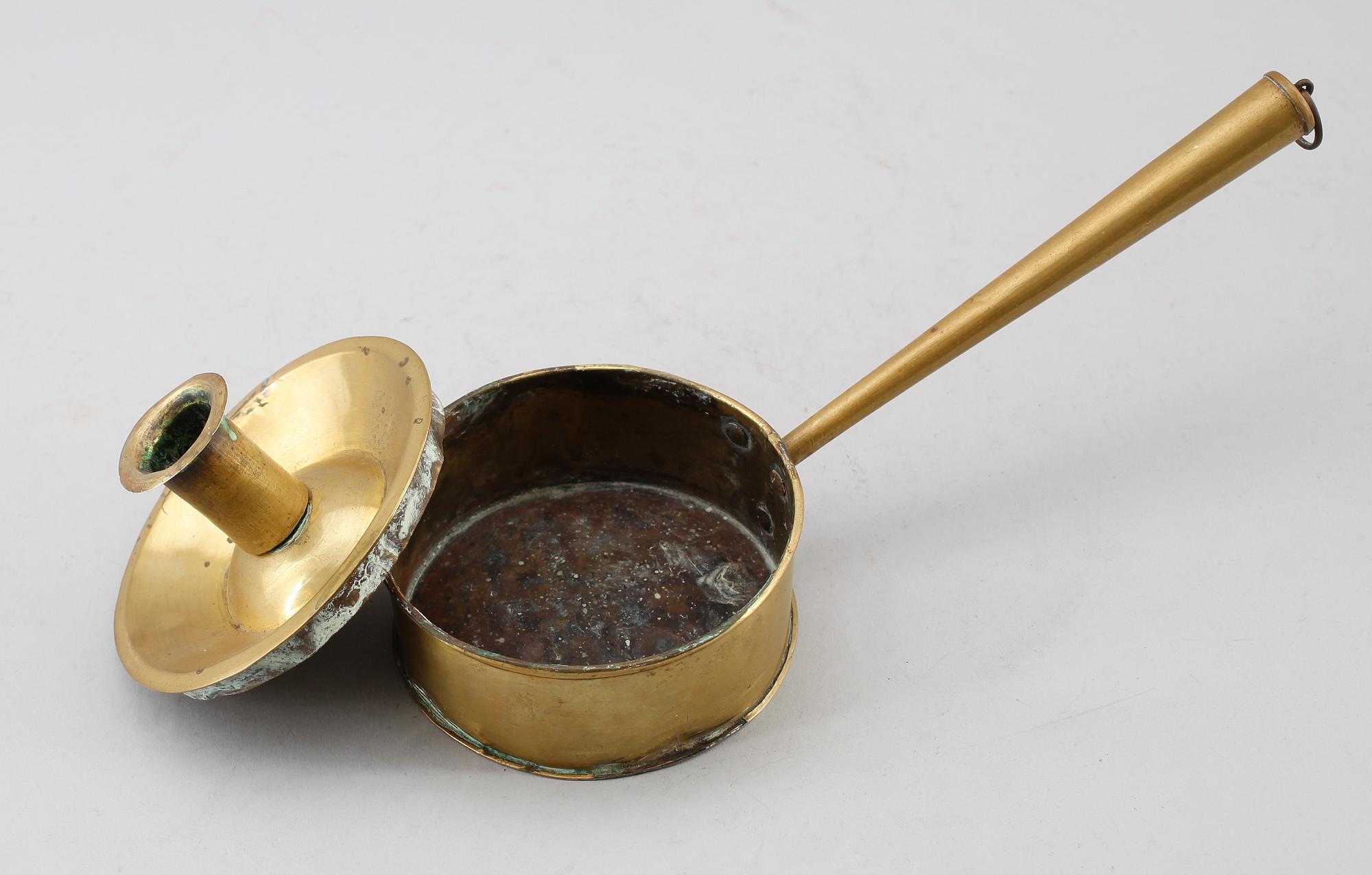 LJUSSTAKE, mässing, tidigt 1800-tal.
