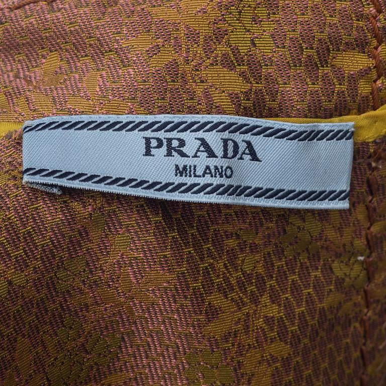 Prada, embroidered silk top, size 36.