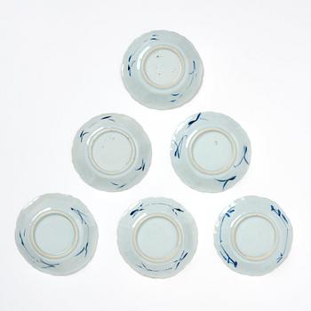 A set of six cups with stands, Qing dynasty, Kangxi (16662-1722).