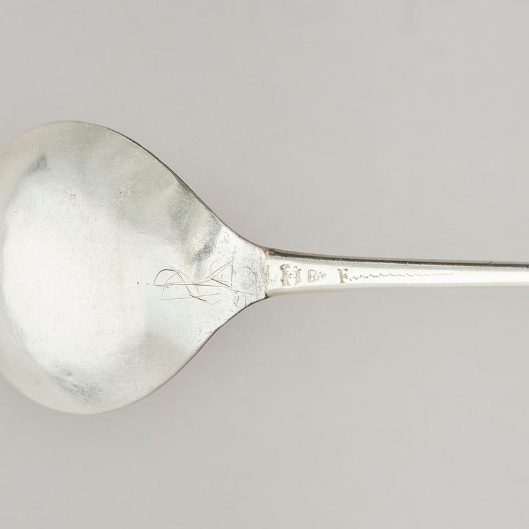 A Swedish 17th century silver spoon, mark of Michel Pohl the elder, Stockholm 1694.