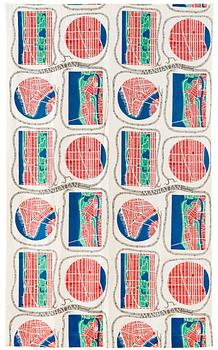 352. A set of seven Josef Frank 'Manhattan' linnen curtains by Svenskt Tenn.