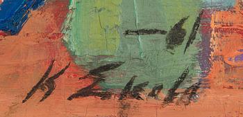 Kalle Eskola, Still life with apples and vessels.