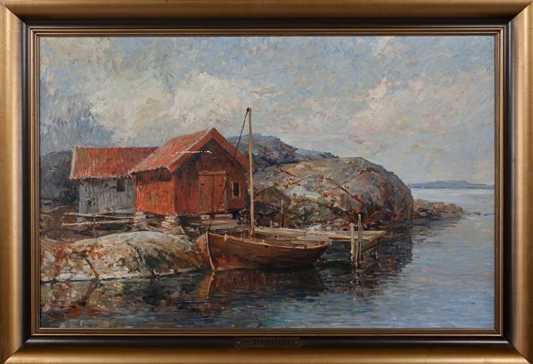 HUGO ÖFVERSTRÖM, olja på duk, signerad.