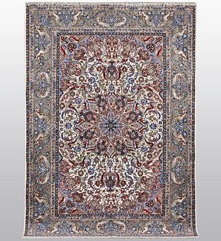 Matto, Old Esfahan, part silk, ca 312 x 203 cm.