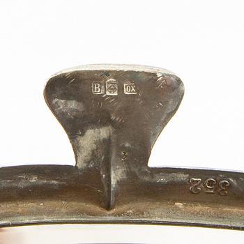 Jardinières 2 pcs Wurtembergische Metalwaren fabrik and GAB Art Nouveau early 20th century silver-plated Britannia metal.