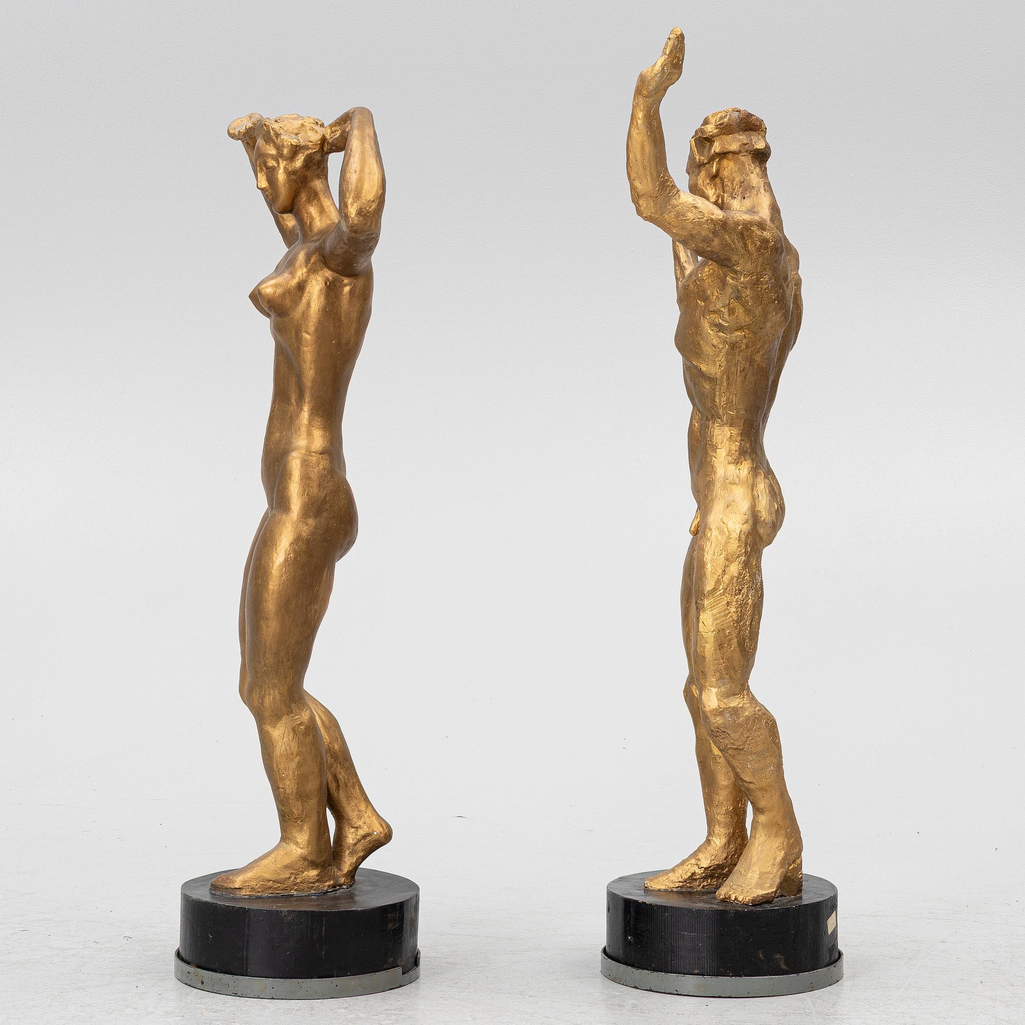 Decorative sculptures, a pair, 1920s/30s.