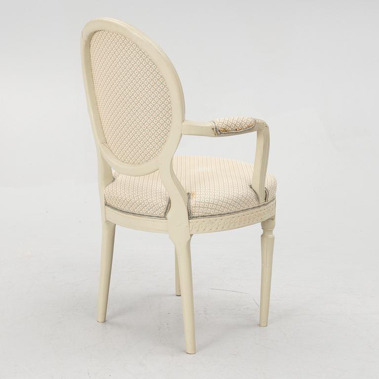 A Gustavian armchair, Sweden, end of the 18th century.