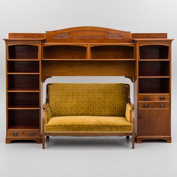 BOKHYLLA OCH SOFFA, jugend, 1900-talets början.