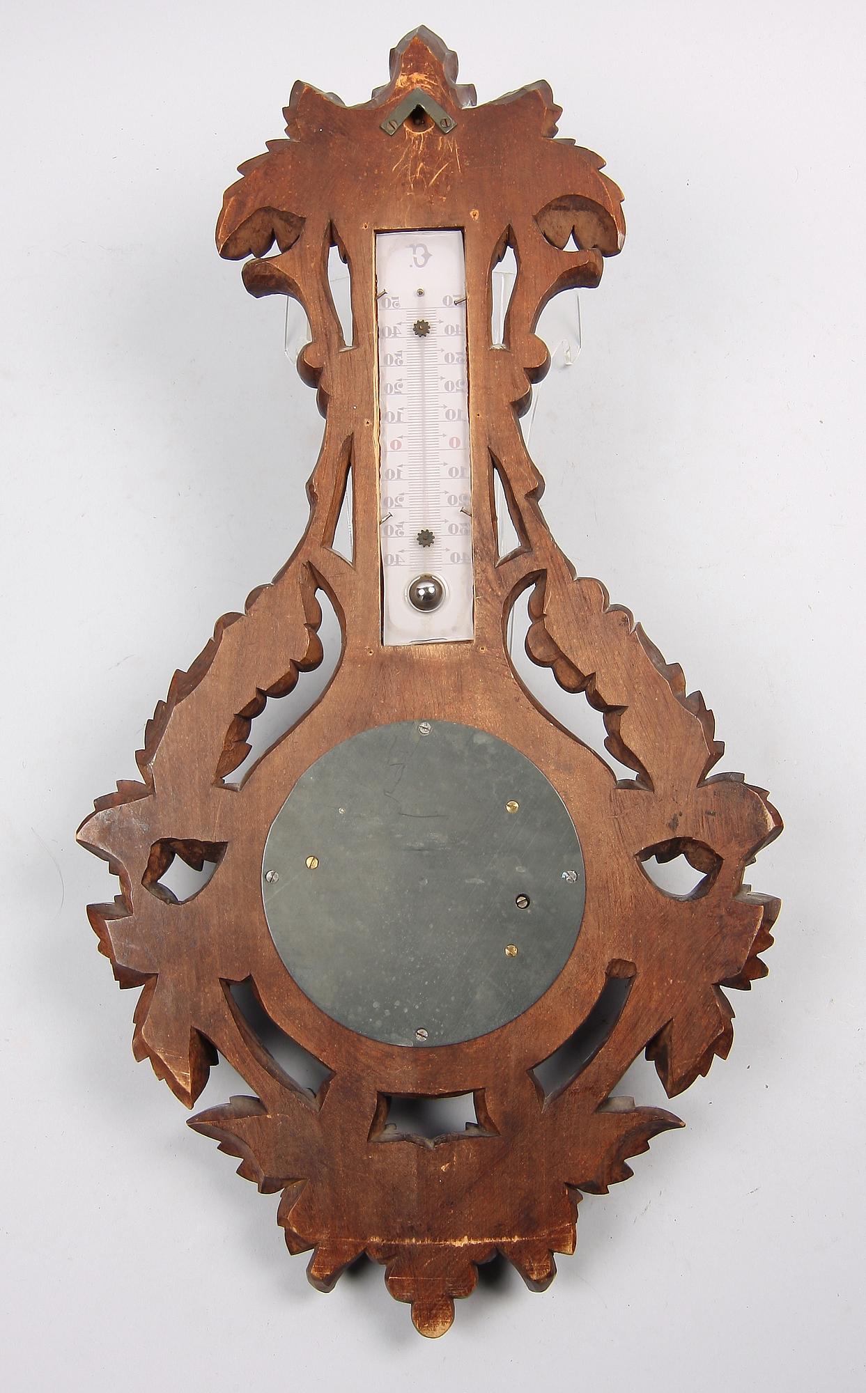 BAROMETER MED TERMOMETER, sent 1800-tal.