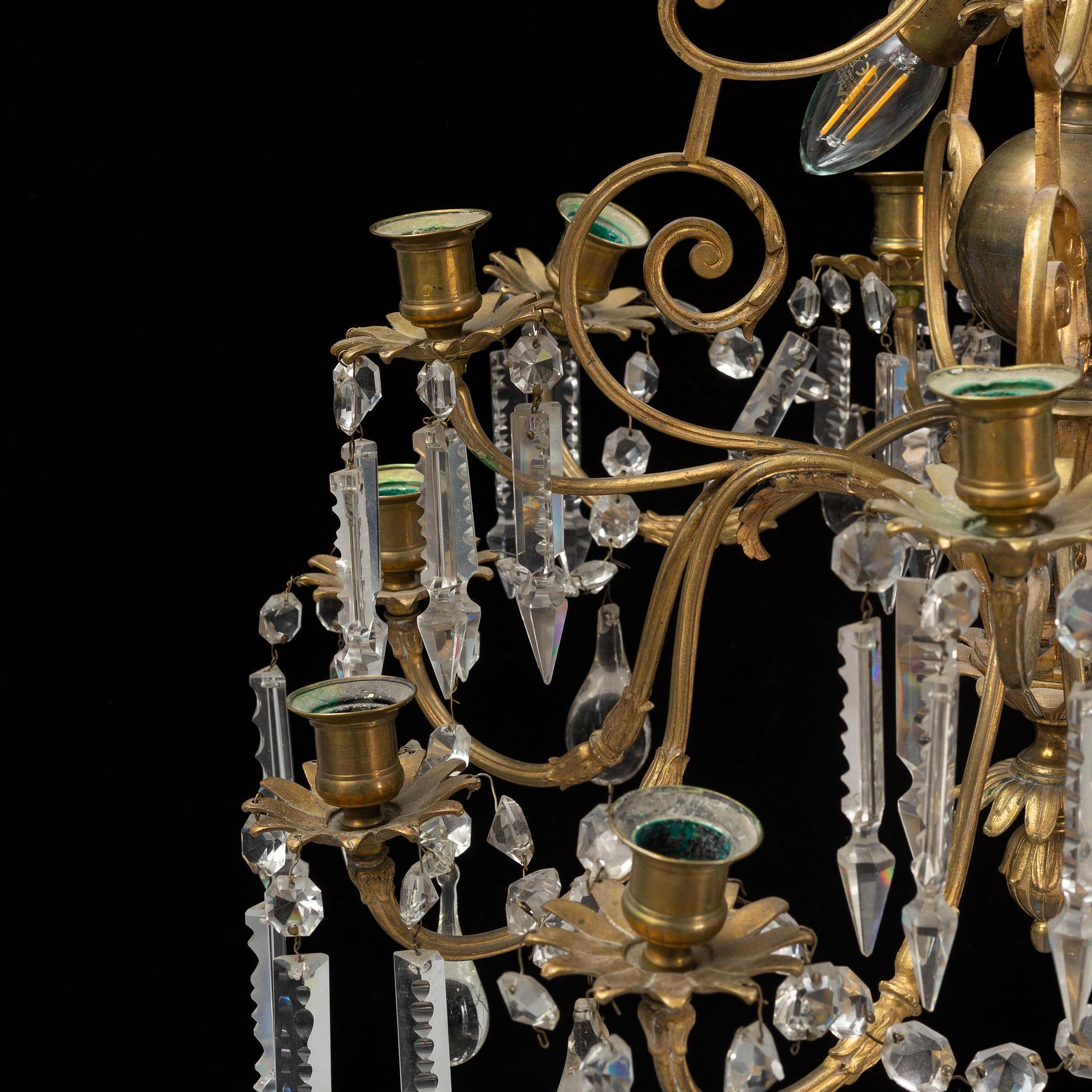 Ljuskrona, Oscariansk, omkring år 1900.