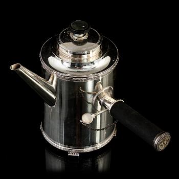 KAFFESERVIS, 3 delar, silver, T. Eldh, 1938. Tot ca 630 g.